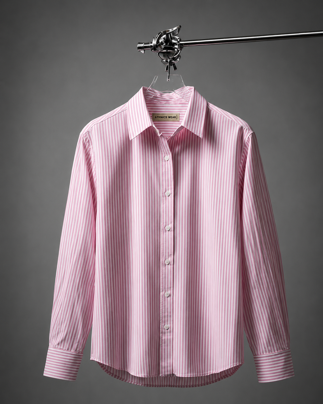 WOMEN'S Classic Striped Button-Down Shirt