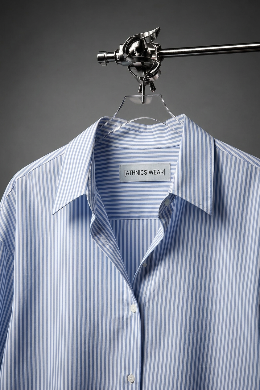 WOMEN'S Classic Striped Button-Down Shirt