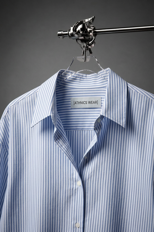 WOMEN'S Classic Striped Button-Down Shirt