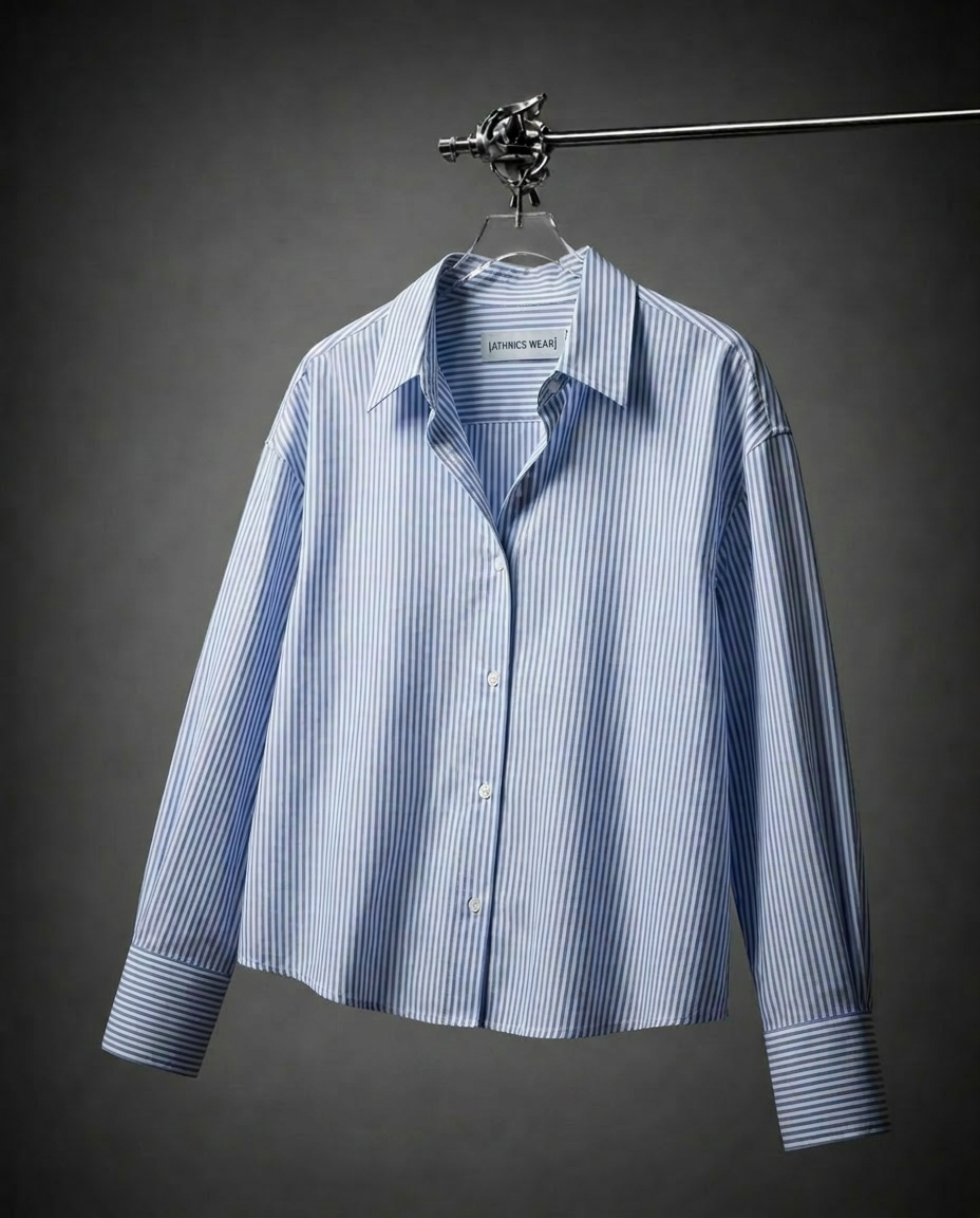 WOMEN'S Classic Striped Button-Down Shirt